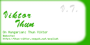 viktor thun business card